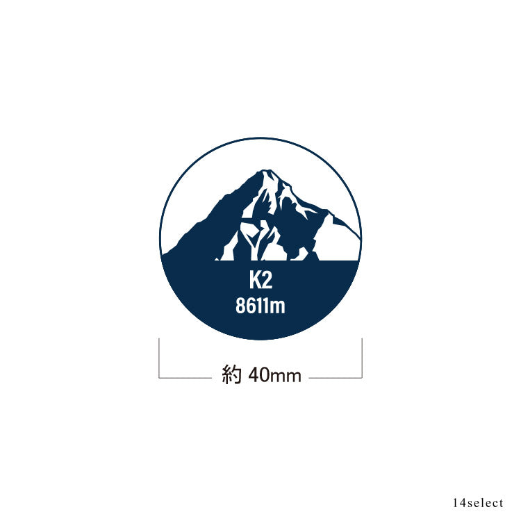 8000m峰14座ステッカー　10周年記念、防水仕様